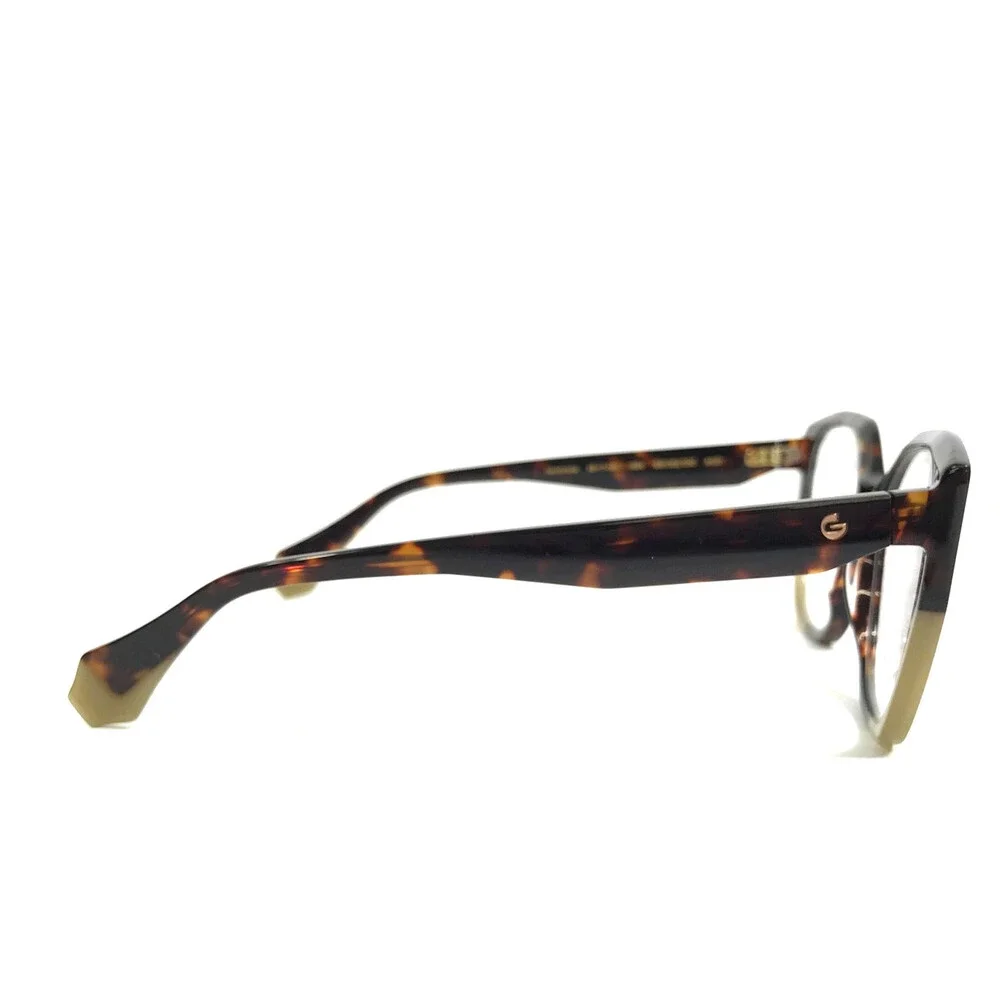 Gigi Studios Eyeglasses Frames ANDY GS1002/02O Brown Beige Cat Eye 56-17-140